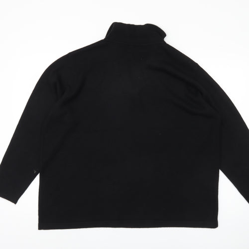 Bonmarché Women's Black XL Collared Pullover Jumper