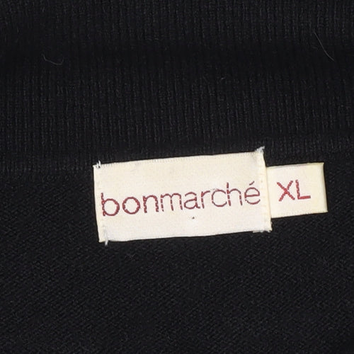 Bonmarché Women's Black XL Collared Pullover Jumper
