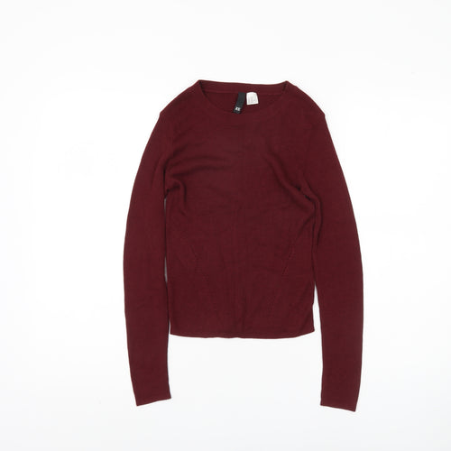 H&M Women’s Red XS Pullover Knit Jumper