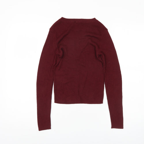 H&M Women’s Red XS Pullover Knit Jumper