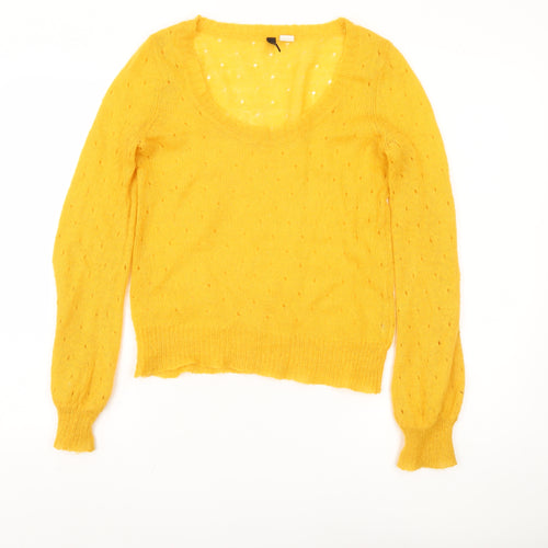 Divided Women's Yellow Pullover Jumper Size 8