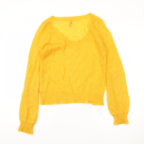 Divided Women's Yellow Pullover Jumper Size 8