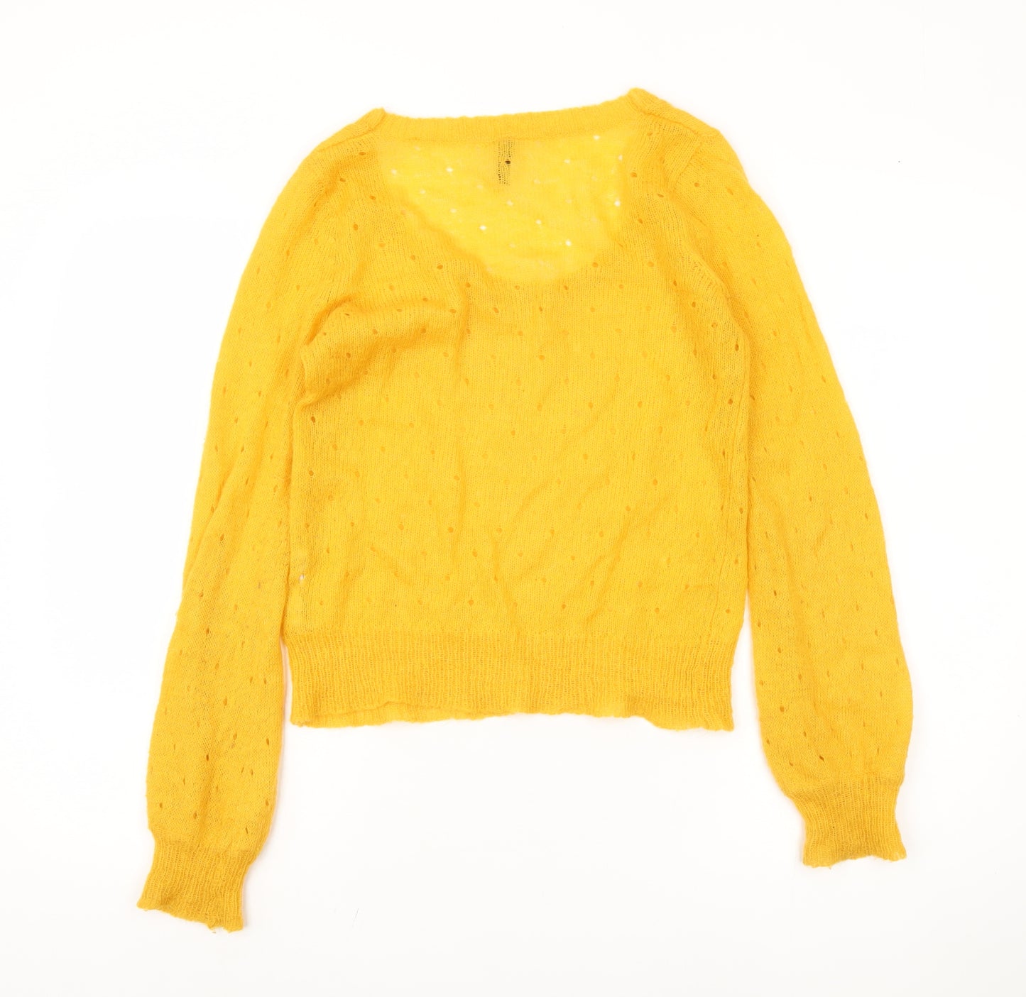 Divided Women's Yellow Pullover Jumper Size 8