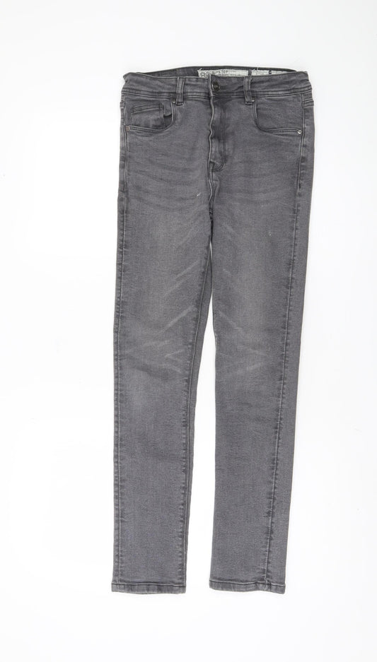 Ripstop Boys Grey Skinny Jeans, Size 13, Casual Denim
