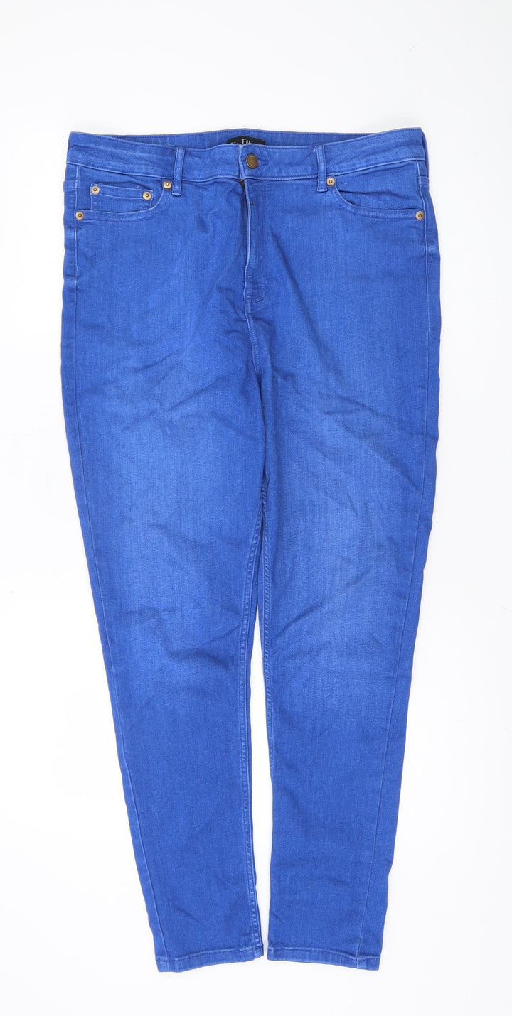 F&F Women's Blue Regular Fit Jeans XL
