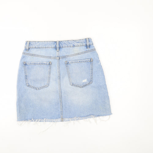 Zara Women's Blue Denim Mini Skirt - UK 8 S