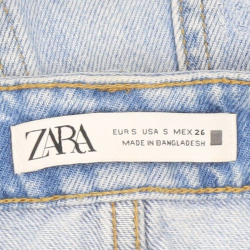 Zara Women's Blue Denim Mini Skirt - UK 8 S