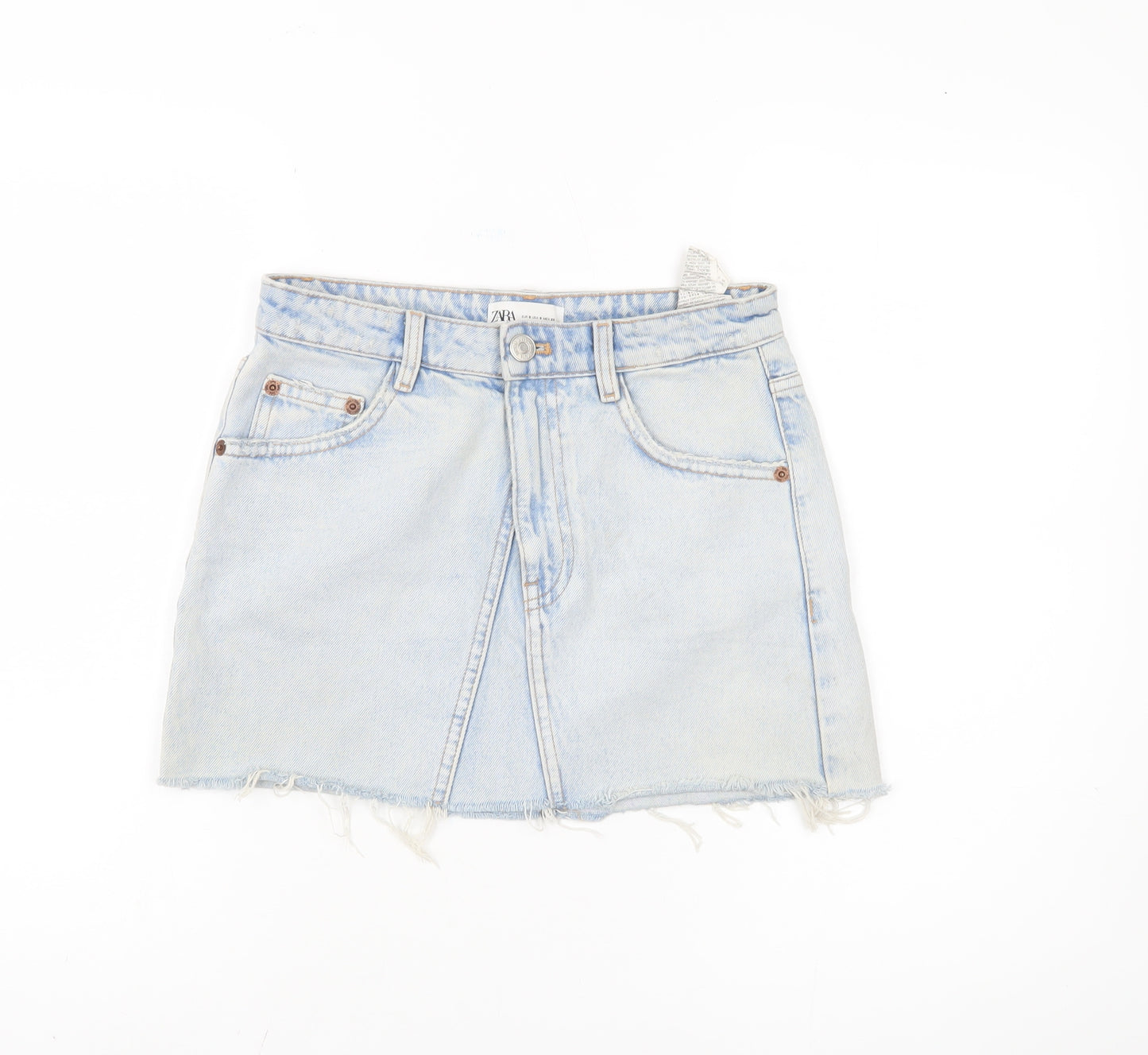 Zara Women's Blue Denim Mini Skirt Size 10 Casual