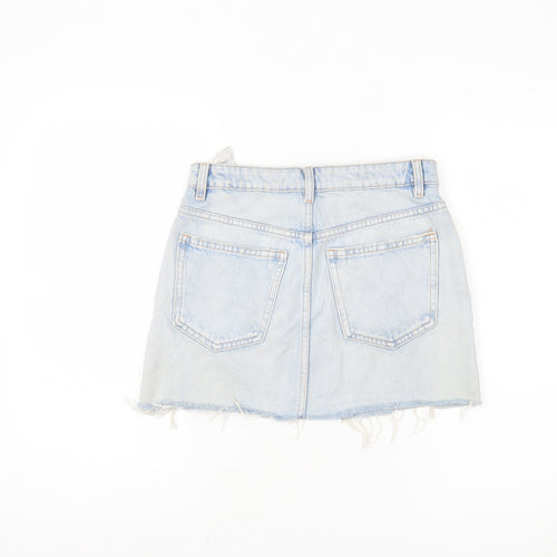 Zara Women's Blue Denim Mini Skirt Size 10 Casual