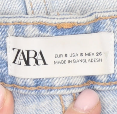 Zara Women's Blue Denim Mini Skirt Size 10 Casual