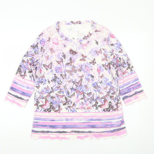 Mona Women's Multicoloured Pullover Jumper Size 16