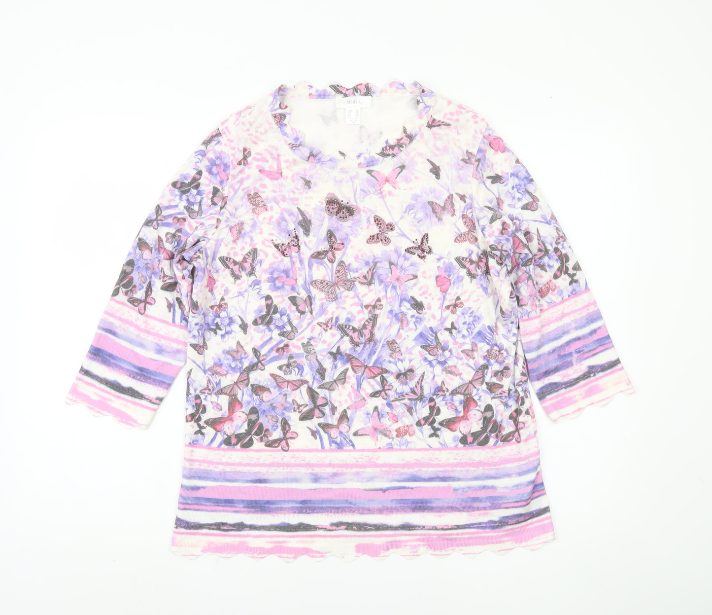 Mona Women's Multicoloured Pullover Jumper Size 16