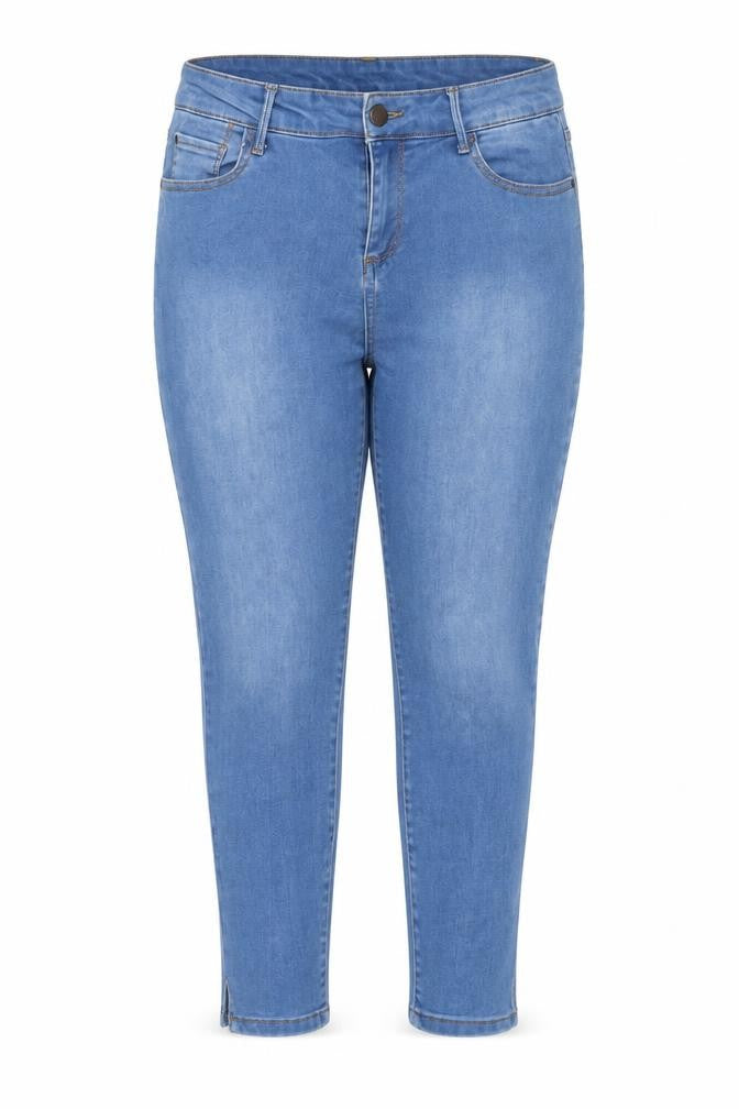 Front view of Peacocks Blue Jegging women’s, size UK 12, stretch denim