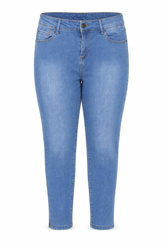 Front view of Peacocks Blue Jegging women’s, size UK 12, stretch denim
