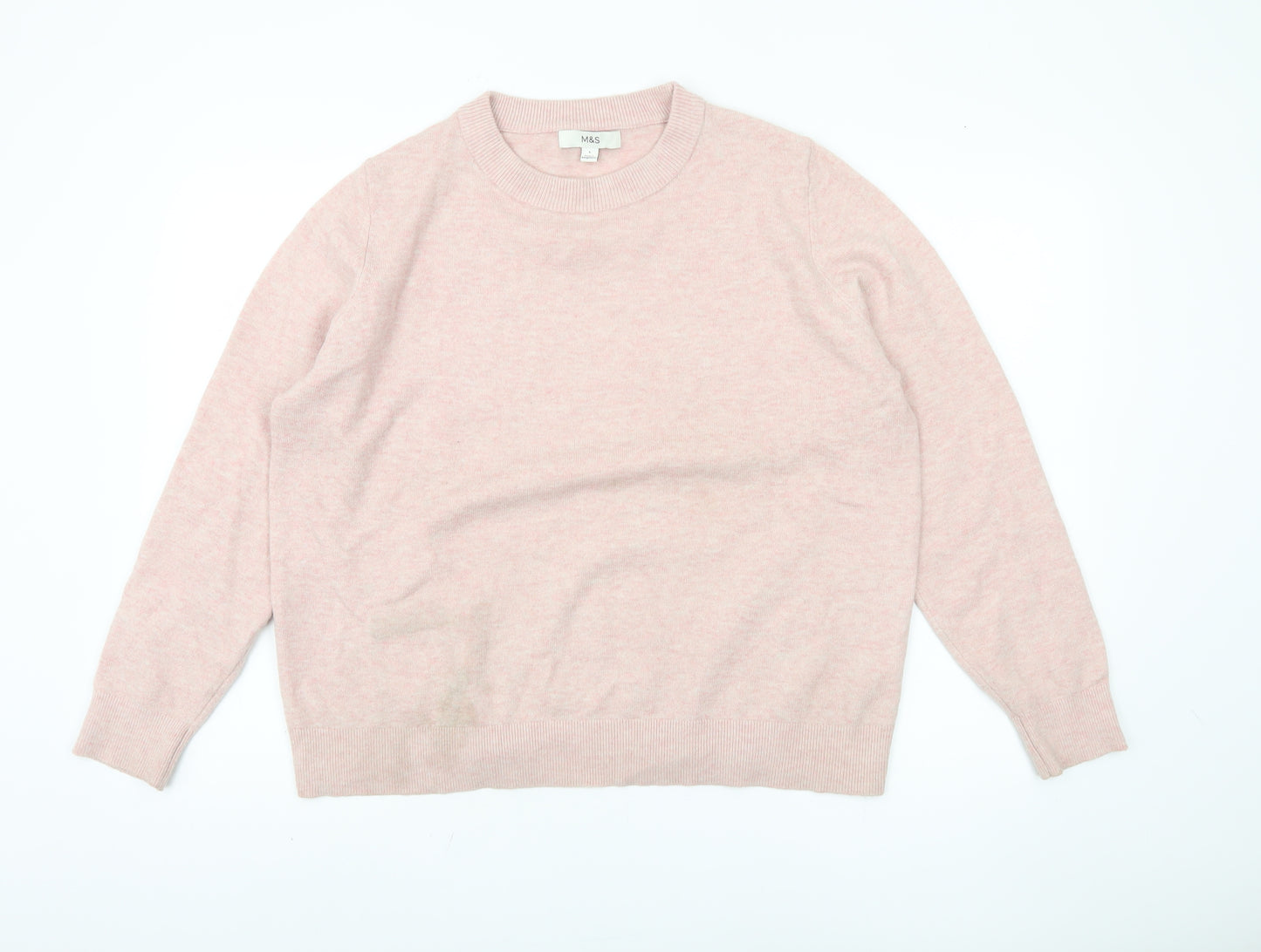Marks and Spencer Pink Pullover Women's Jumper L