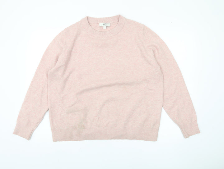 Marks and Spencer Pink Pullover Women's Jumper L