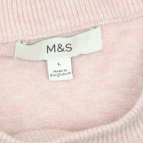 Marks and Spencer Pink Pullover Women's Jumper L