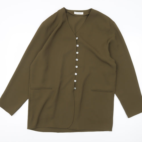 Planet Women's Green Button Jacket Size 14
