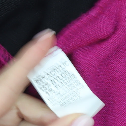 Keeno Women's Pink Cardigan M/L with Ruffle Accents