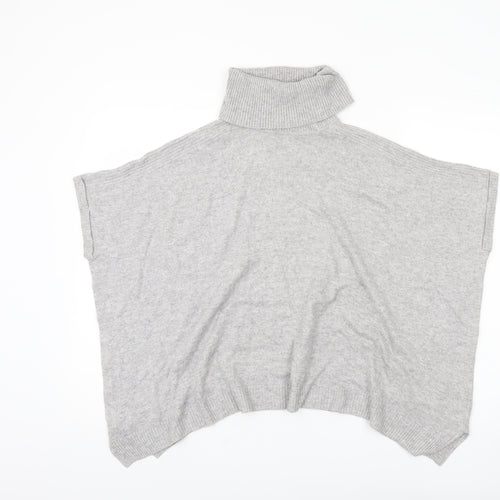Dunnes Women's Grey Roll Neck Poncho Jumper S