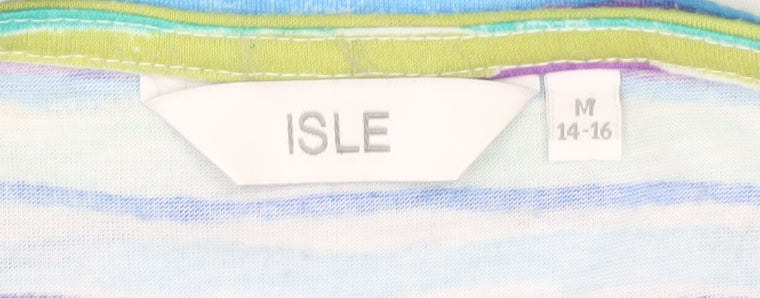 Isle Women's Multicoloured Striped T-Shirt M