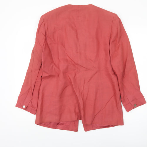 Laura Ashley Women's Red Linen Blazer UK 14