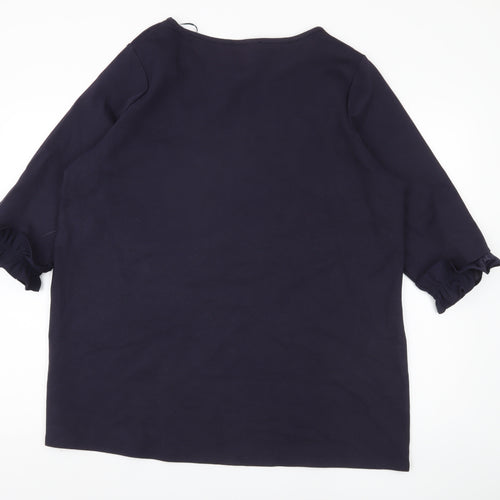 Marks and Spencer Blue Women's Blouse, Size 20, Casual