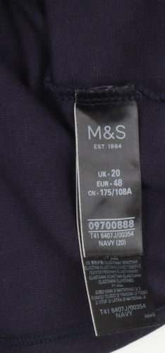 Marks and Spencer Blue Women's Blouse, Size 20, Casual