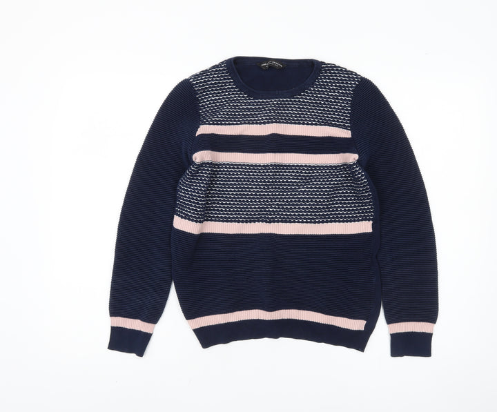 Dorothy Perkins Women's Blue Striped Pullover Jumper Size 12