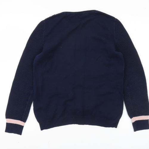 Dorothy Perkins Women's Blue Striped Pullover Jumper Size 12
