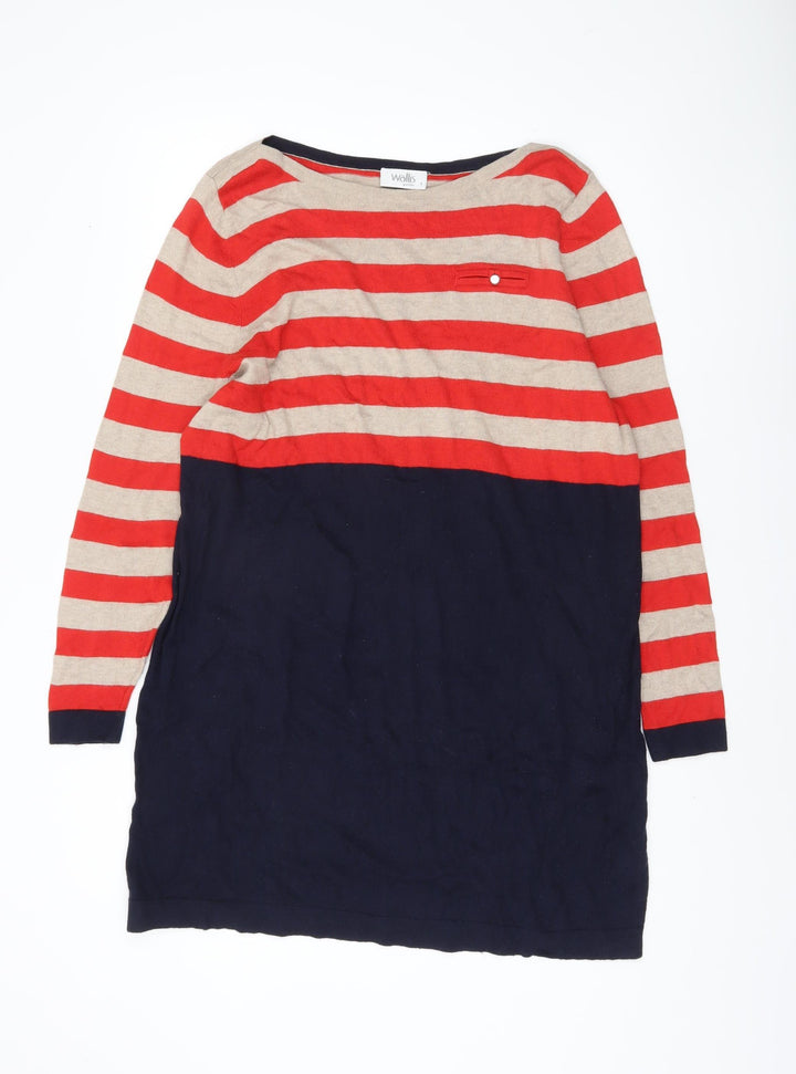Wallis Women's Multicoloured Striped Pullover L