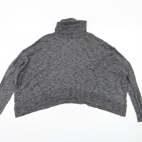Zara Women's Grey Roll Neck Pullover, Size 12