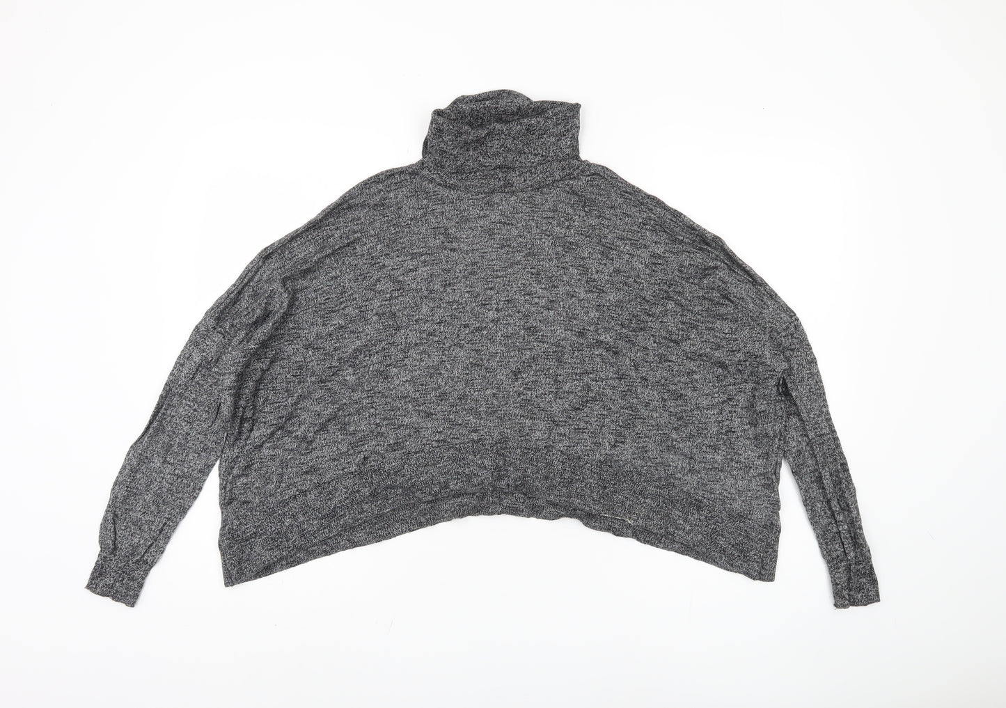 Zara Women's Grey Roll Neck Pullover, Size 12