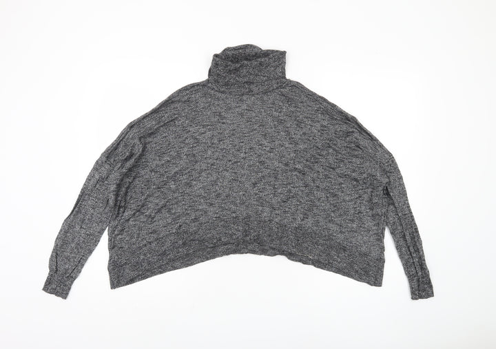 Zara Women's Grey Roll Neck Pullover, Size 12