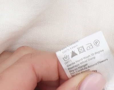 Shircket Women's White Linen Button-Up Shirt M