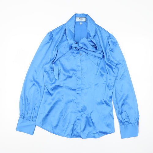 Hawes & Curtis Women's Blue Blouse Size 12 Long Sleeve