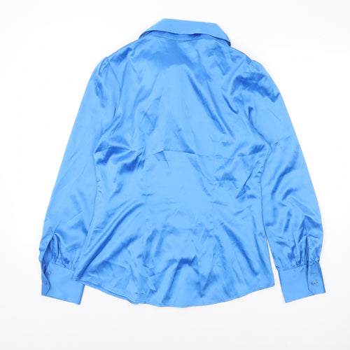 Hawes & Curtis Women's Blue Blouse Size 12 Long Sleeve