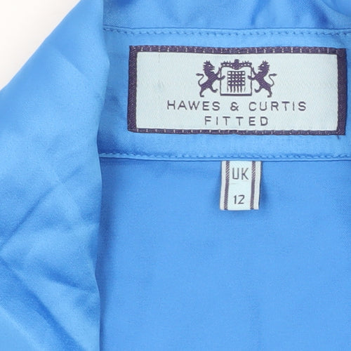 Hawes & Curtis Women's Blue Blouse Size 12 Long Sleeve