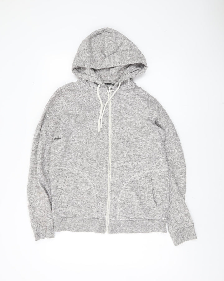 Burton Men's Grey Full Zip Hoodie, M, Regular