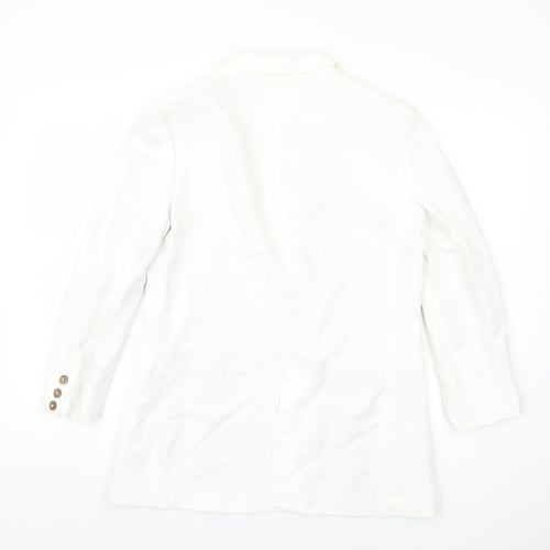 Massimo Dutti Women's White Blazer Size 12