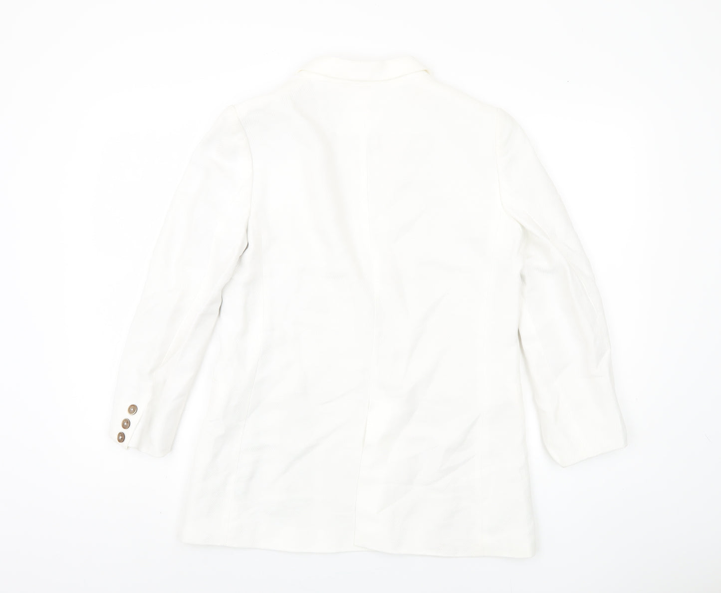 Massimo Dutti Women's White Blazer Size 12