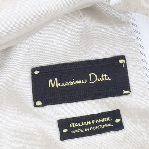 Massimo Dutti Women's White Blazer Size 12