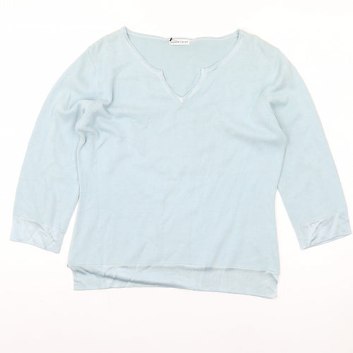 House of Fraser Women's Blue V-Neck Pullover, Size S