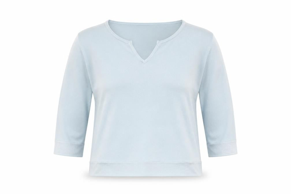 Front view of House of Fraser Women's Blue V-Neck Pullover, size S