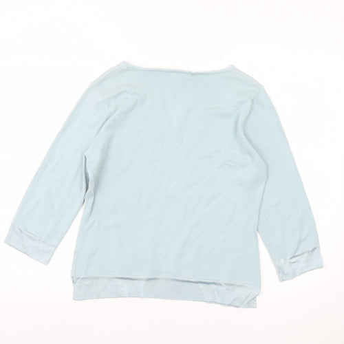 House of Fraser Women's Blue V-Neck Pullover, Size S