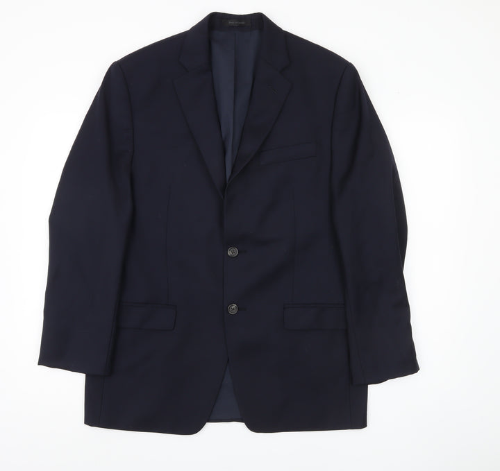 Macy's Men's Blue Wool Blazer - 40R, Formal Wear