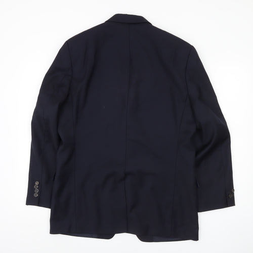 Macy's Men's Blue Wool Blazer - 40R, Formal Wear