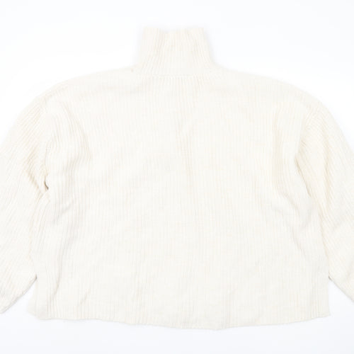 Marks and Spencer Women's White XL Chunky-Knit Pullover