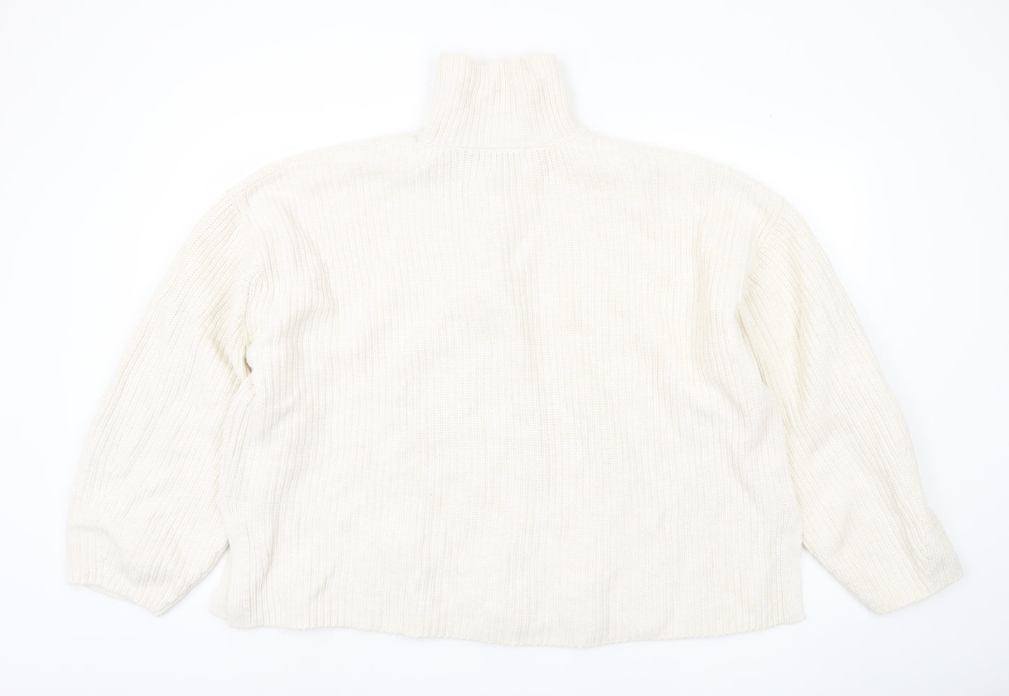 Marks and Spencer Women's White XL Chunky-Knit Pullover