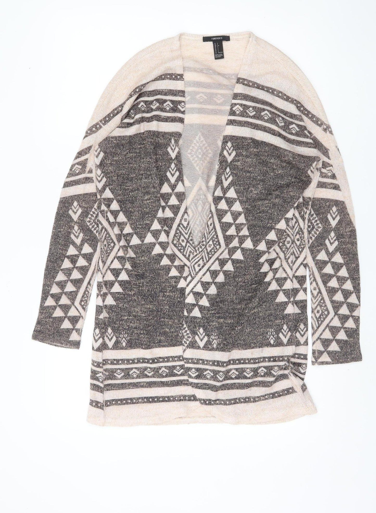 Forever 21 Women's Multicoloured Open Front Cardigan S